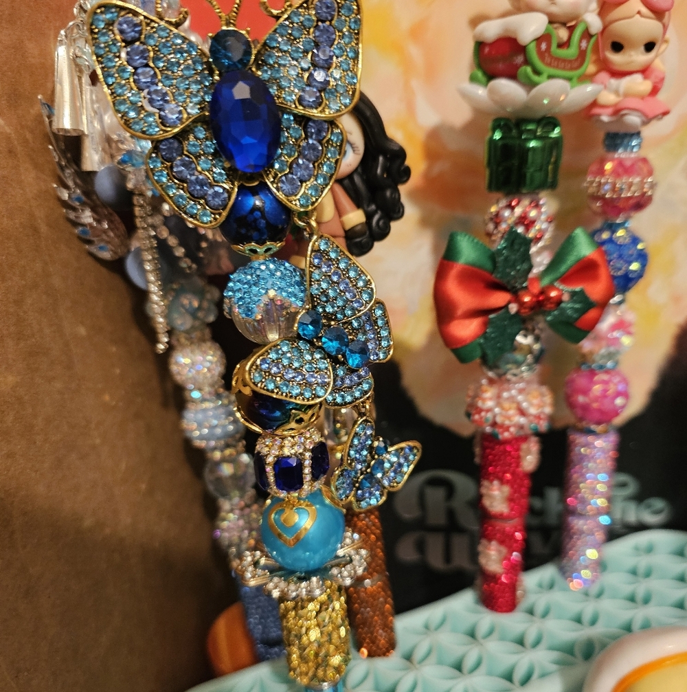Blue and Gold Butterfly Pen